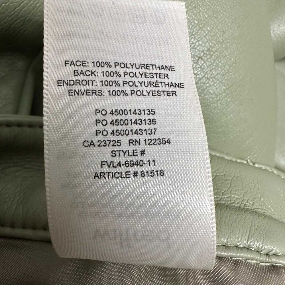Wilfred Olive Green Straight Leg Pants faux leather sz 2 - Picture 10 of 13